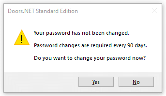 Doors.NET 5.2.0 Prompt To Change Admin Password